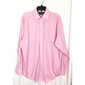 Lauren Ralph Lauren Men’s Shirt Button Up Pink Sz 16 1/2 34/35 100% Cotton Flaw